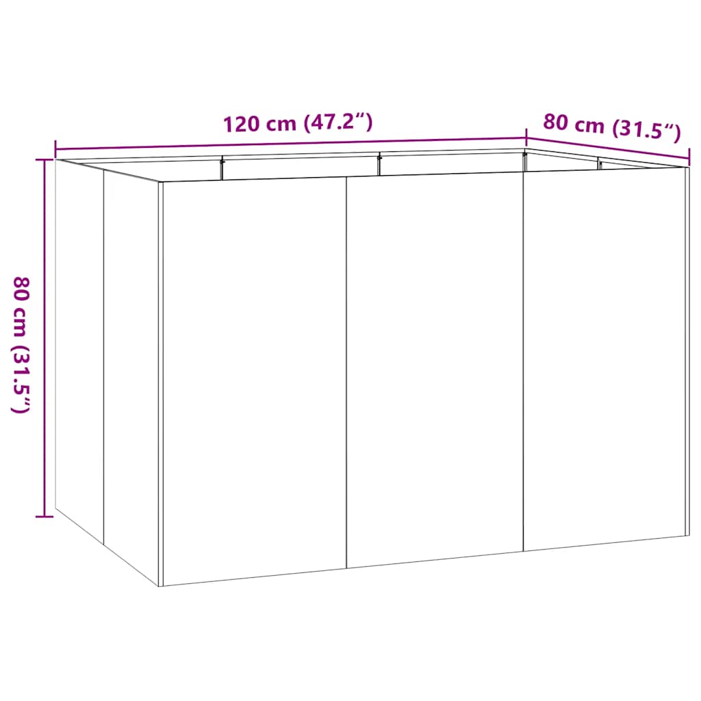 Mega-Shop XL - Pflanzkübel - Blumenkübel - Garten - Balkon - Terrasse - 120 cm