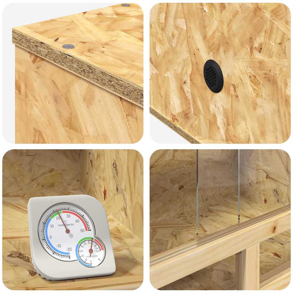 Terrarium mit Unterschrank - Holzterrarium - Reptilienhaltung - inkl Thermometer