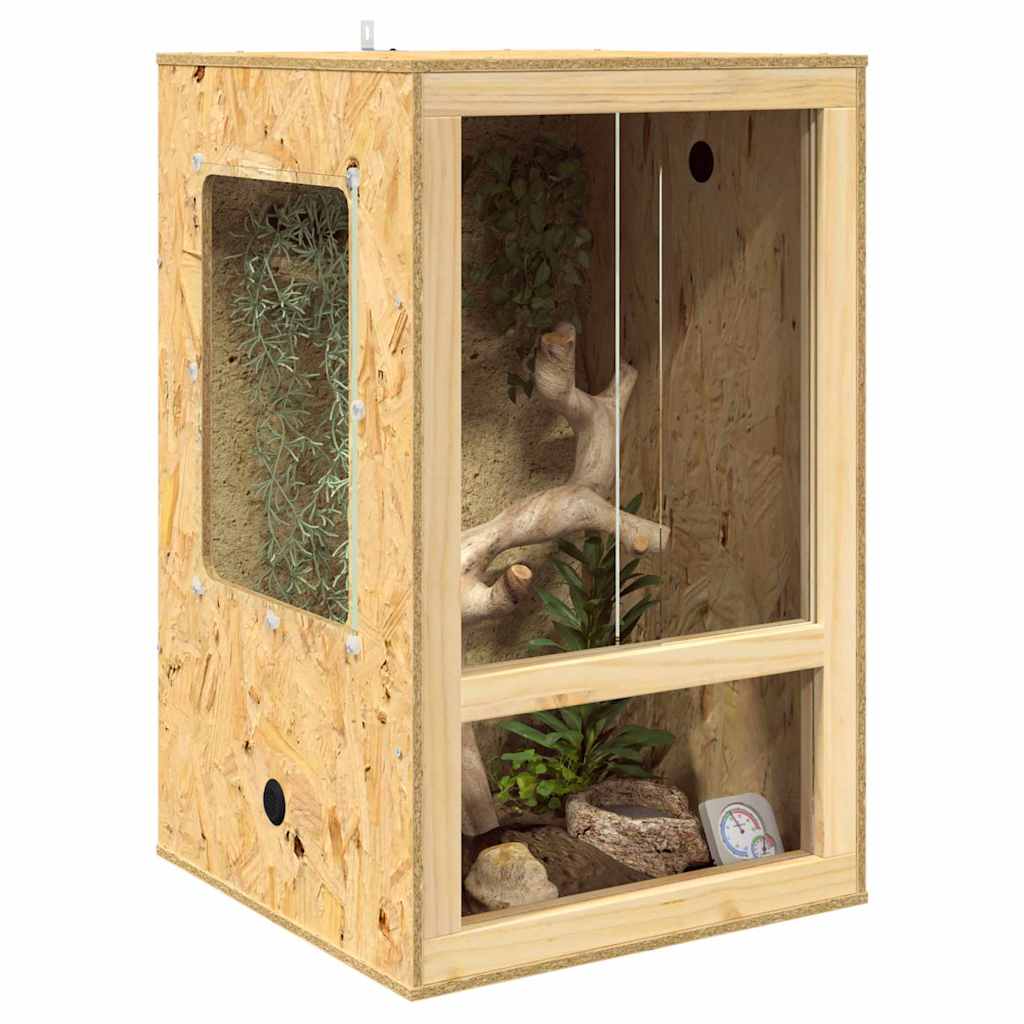 OSB-Terrarium - Reptilienhaltung - Holzterrarium - inkl Thermometer - Zoozubehör