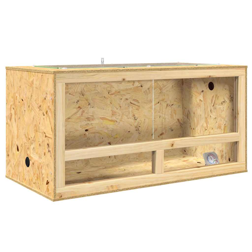 Holzterrarium - OSB-Terrarium - Reptilienhaltung - inkl Thermometer - Zoozubehör