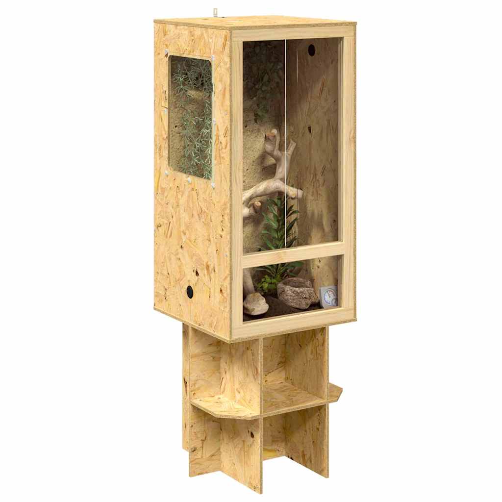 Holzterrarium - Reptilienhaltung - Terrarium mit Unterschrank - inkl Thermometer