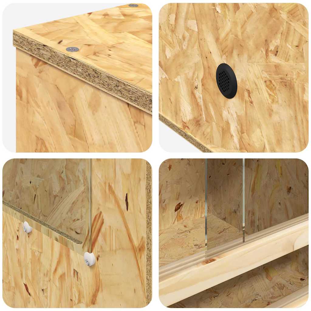 Holzterrarium - Reptilienhaltung - Terrarium mit Unterschrank - inkl Thermometer