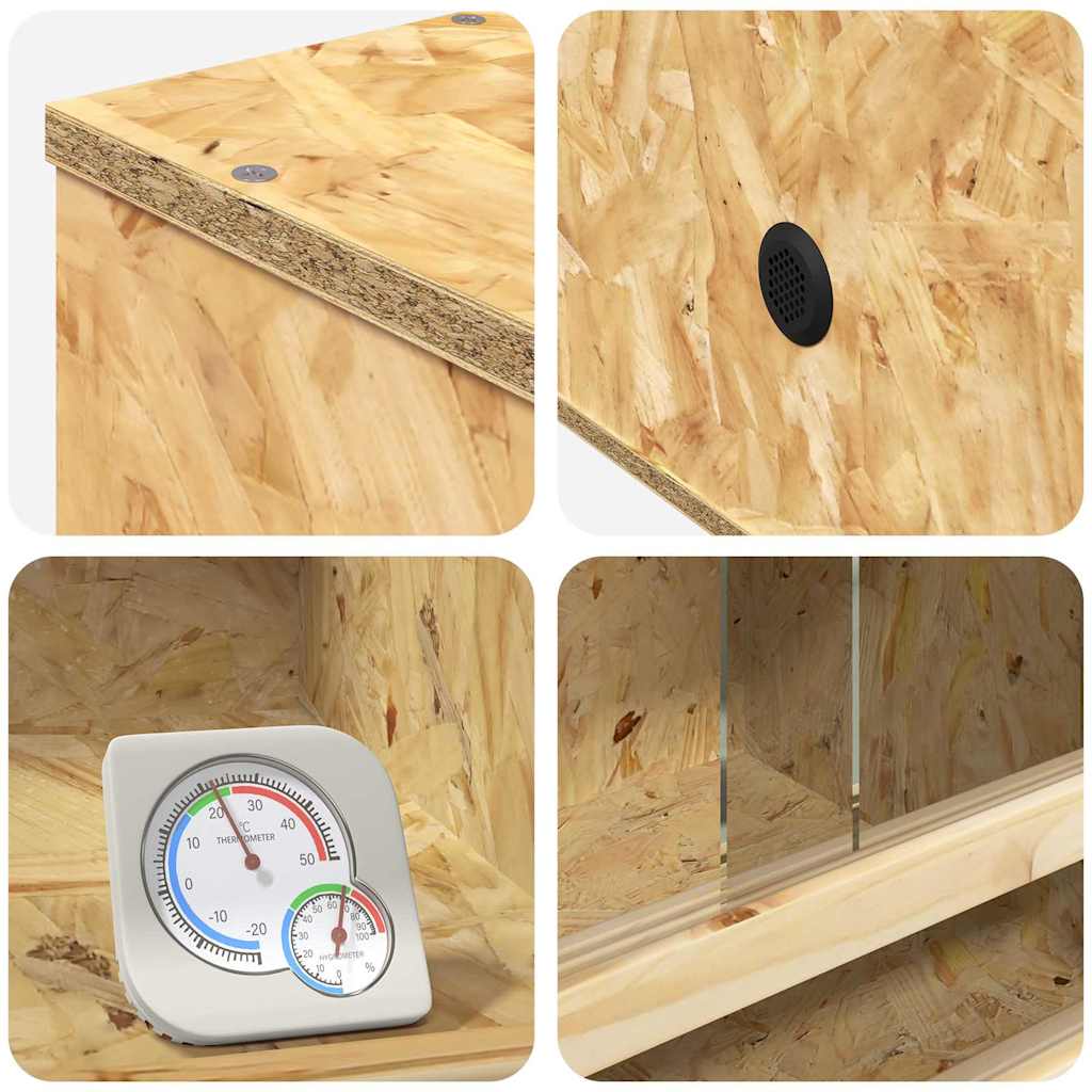 Terrarium mit Unterschrank - Holzterrarium - Reptilienhaltung - inkl Thermometer