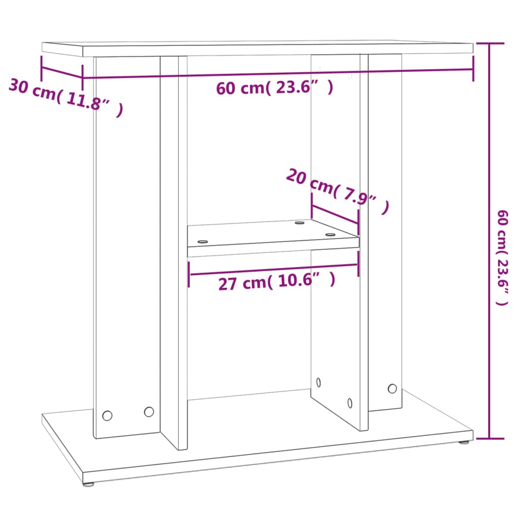 Aquarienschrank - Aquarientisch - Aquarienständer - 60 x 30 x 60 cm - Farbwahl