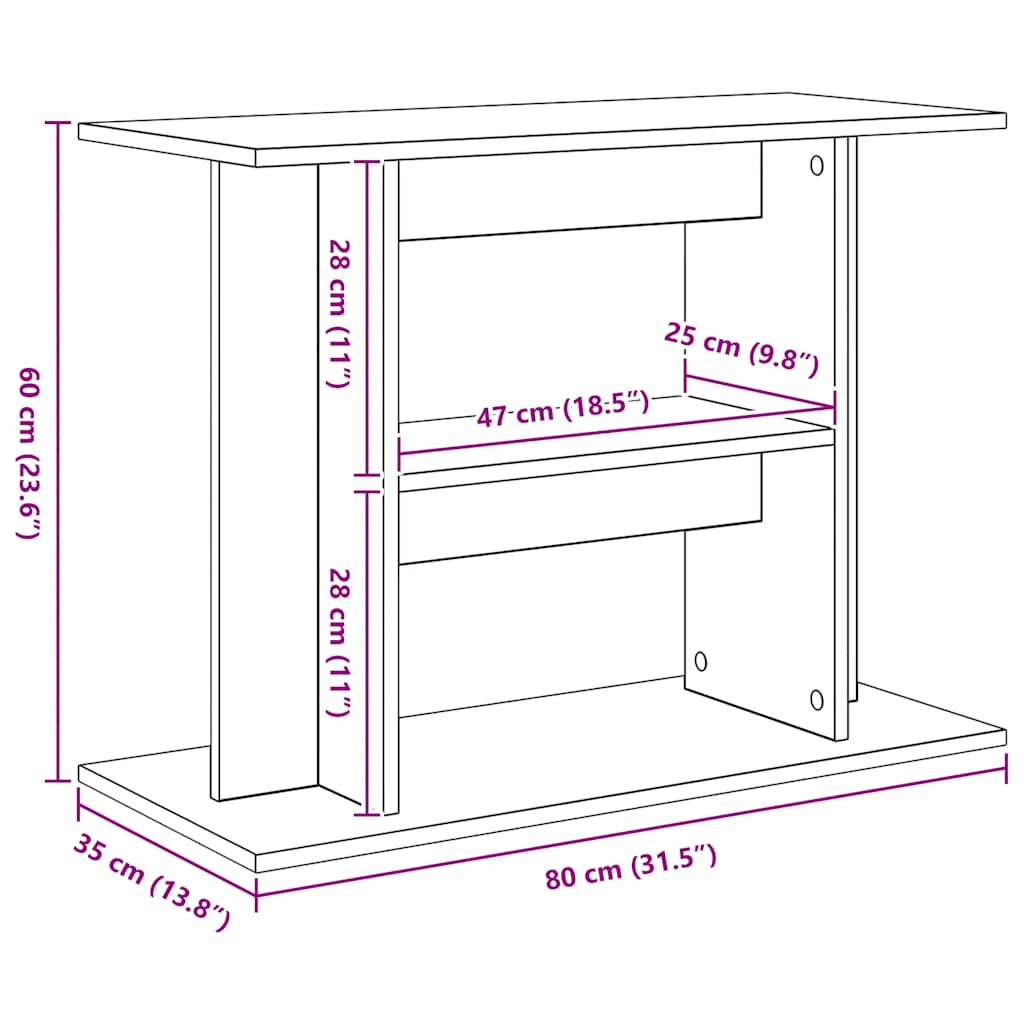 Aquarienschrank - Aquarientisch - Aquarienständer - 80 x 35 x 60 cm - Farbwahl