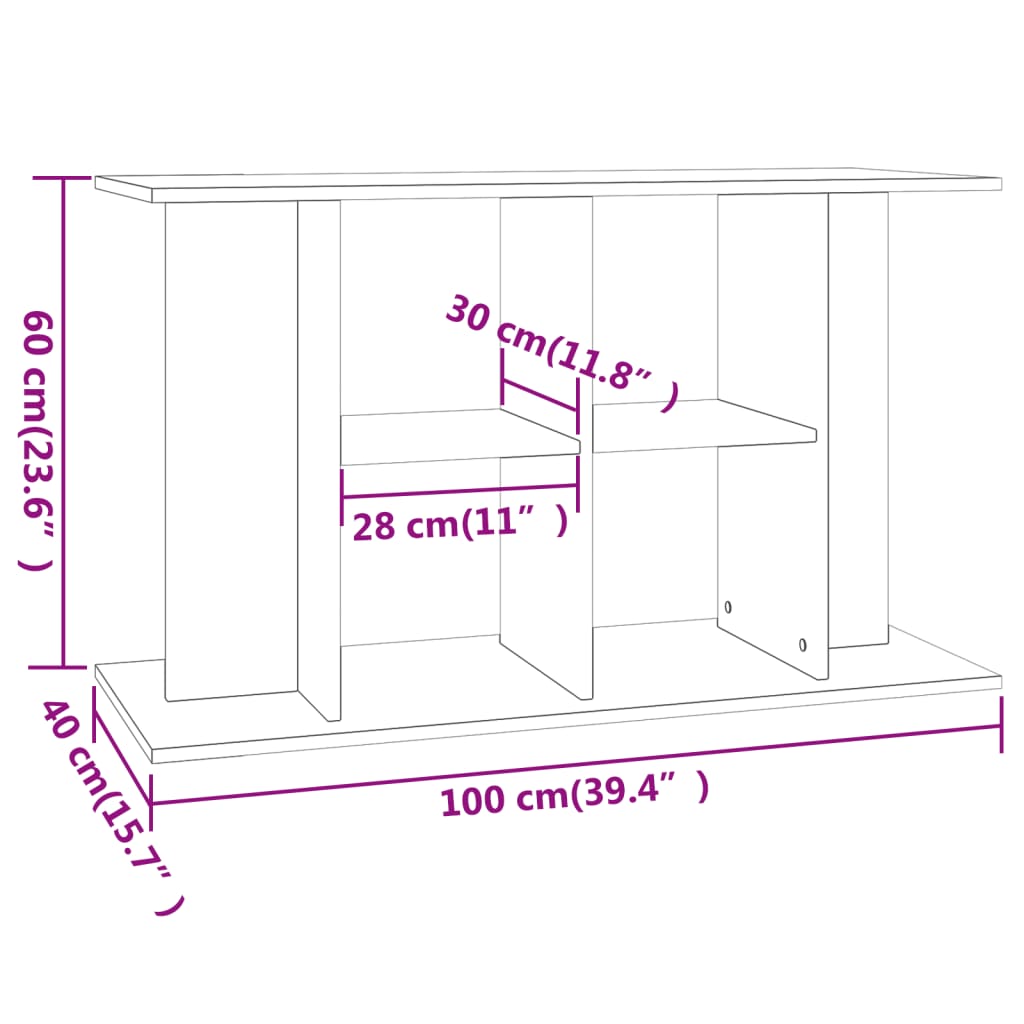 Aquarienschrank - Aquarientisch - Aquarienständer - 100 x 40 x 60 cm - Farbwahl