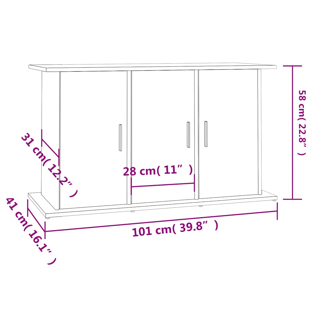 Aquarienschrank - Aquarientisch - Aquarienständer - 101 x 41 x 58 cm - Farbwahl