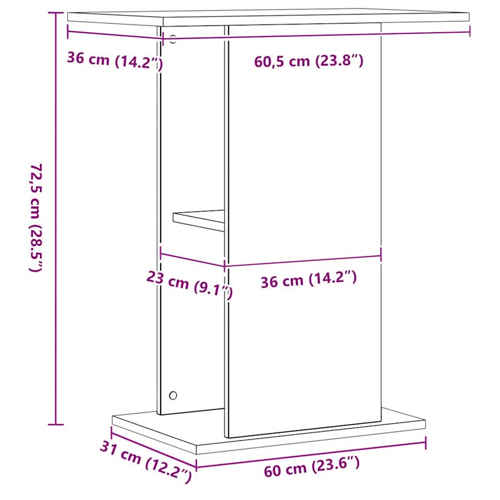 Aquarienschrank - Aquarientisch - Aquarienständer - 60,5x36x72,5 cm - Farbwahl