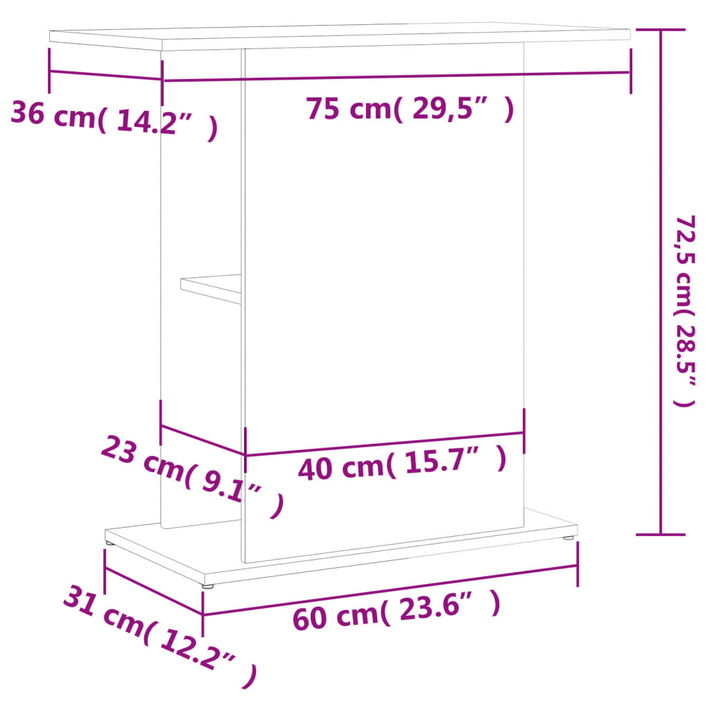 Aquarienschrank - Aquarientisch - Aquarienständer - 75 x 36 x 72,5 cm - Farbwahl