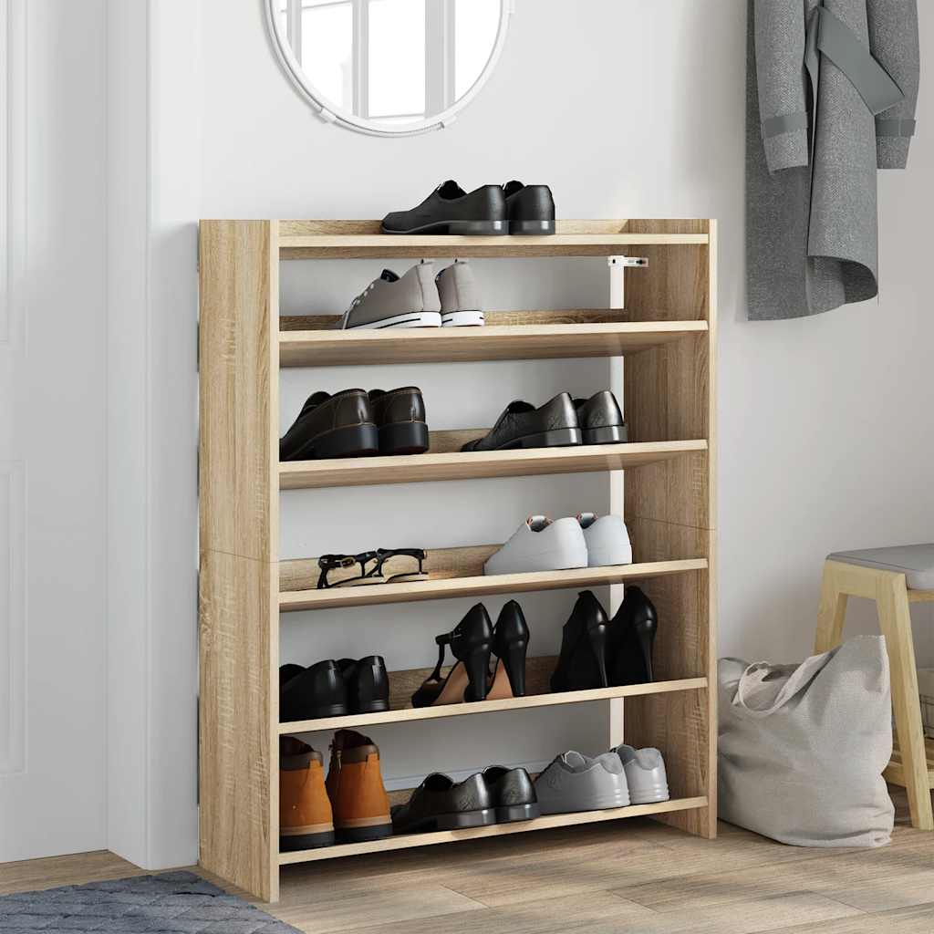 Schuhregal mit mehreren Fächern für ordentliche Aufbewahrung 80 x 25 x 100 cm