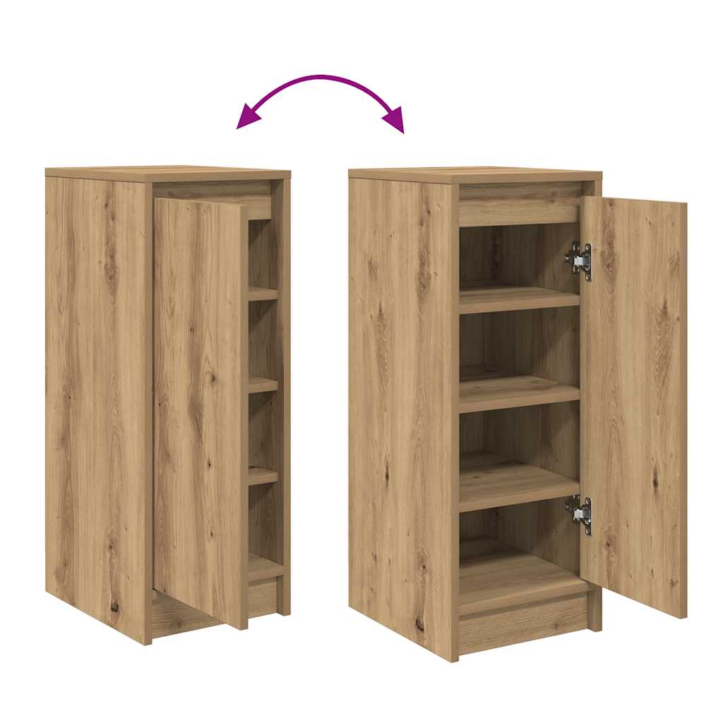 Schmaler Schuhschrank mit Tür - Schuhkommode - Flurschrank - 29,5 x 34 x 76 cm