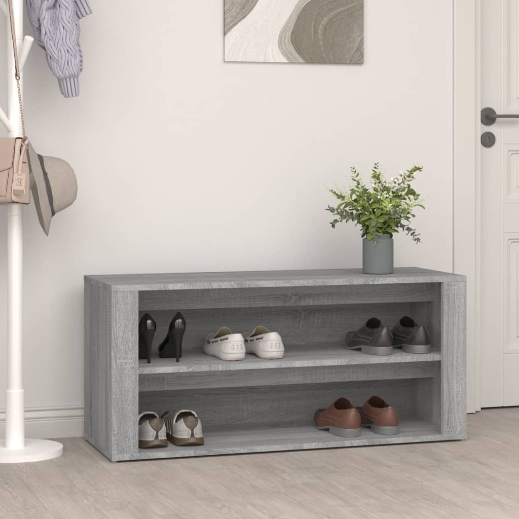 Schlichtes Schuhregal - Flurbank - Schuhbank - Schuhregal - 100 x 35 x 45 cm