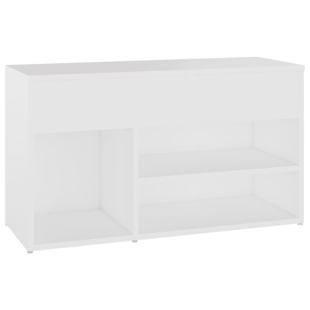 Schlichte Schuhbank mit Ablagen, Fach und Stauraum für Wohnbereiche 80x30x45 cm