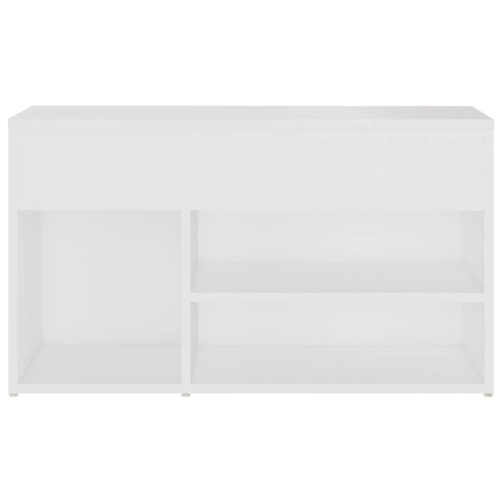 Schlichte Schuhbank mit Ablagen, Fach und Stauraum für Wohnbereiche 80x30x45 cm
