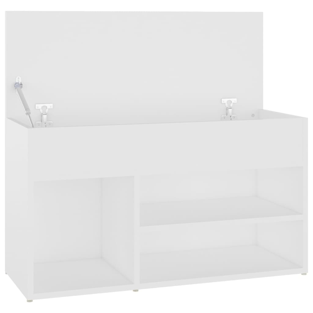 Schlichte Schuhbank mit Ablagen, Fach und Stauraum für Wohnbereiche 80x30x45 cm