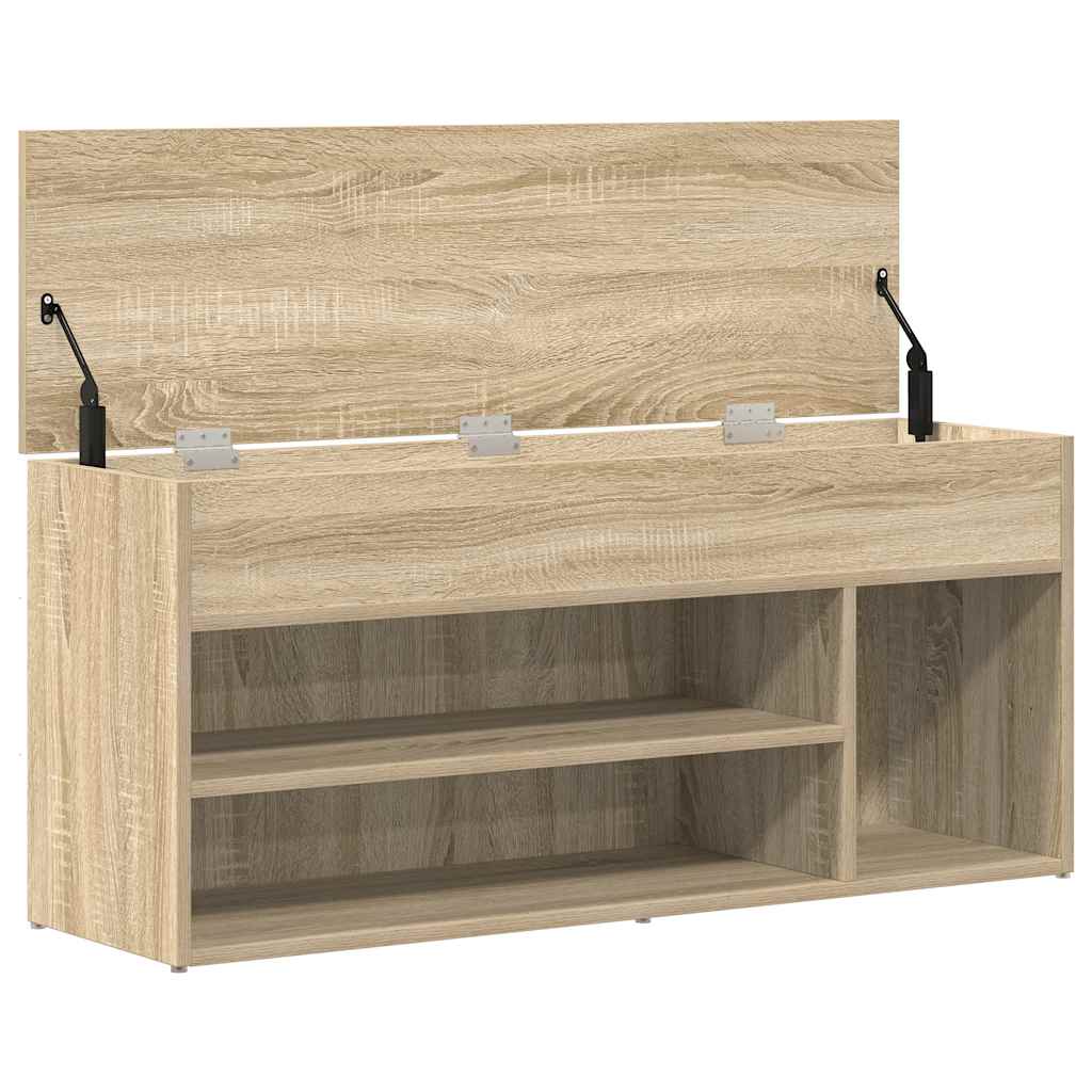 Schuhbank mit Stauraum und stabiler Sitzfläche für Flur und Diele 102x30,5x45 cm