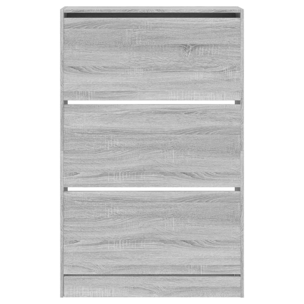 Platzsparender Schuhschrank mit 3 Fächern - Schuhkipper - 80 x 21 x 125,5 cm