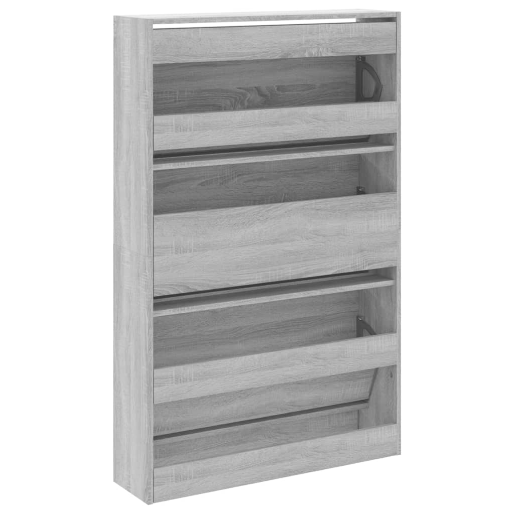 Platzsparender Schuhschrank mit 3 Fächern - Schuhkipper - 80 x 21 x 125,5 cm