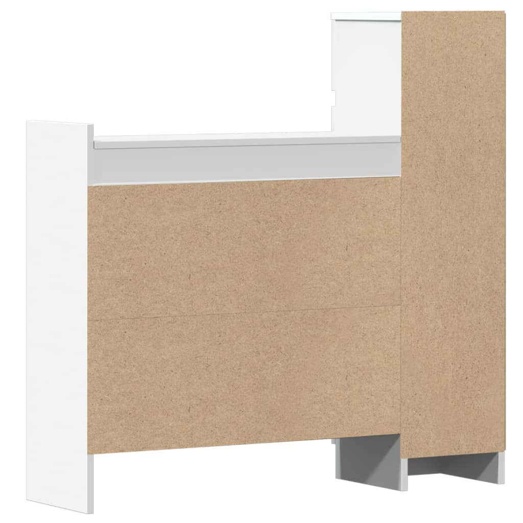 Geräumiger Schuhschrank mit Schublade, Türen und Ablagen - 100,5 x 28 x 100 cm