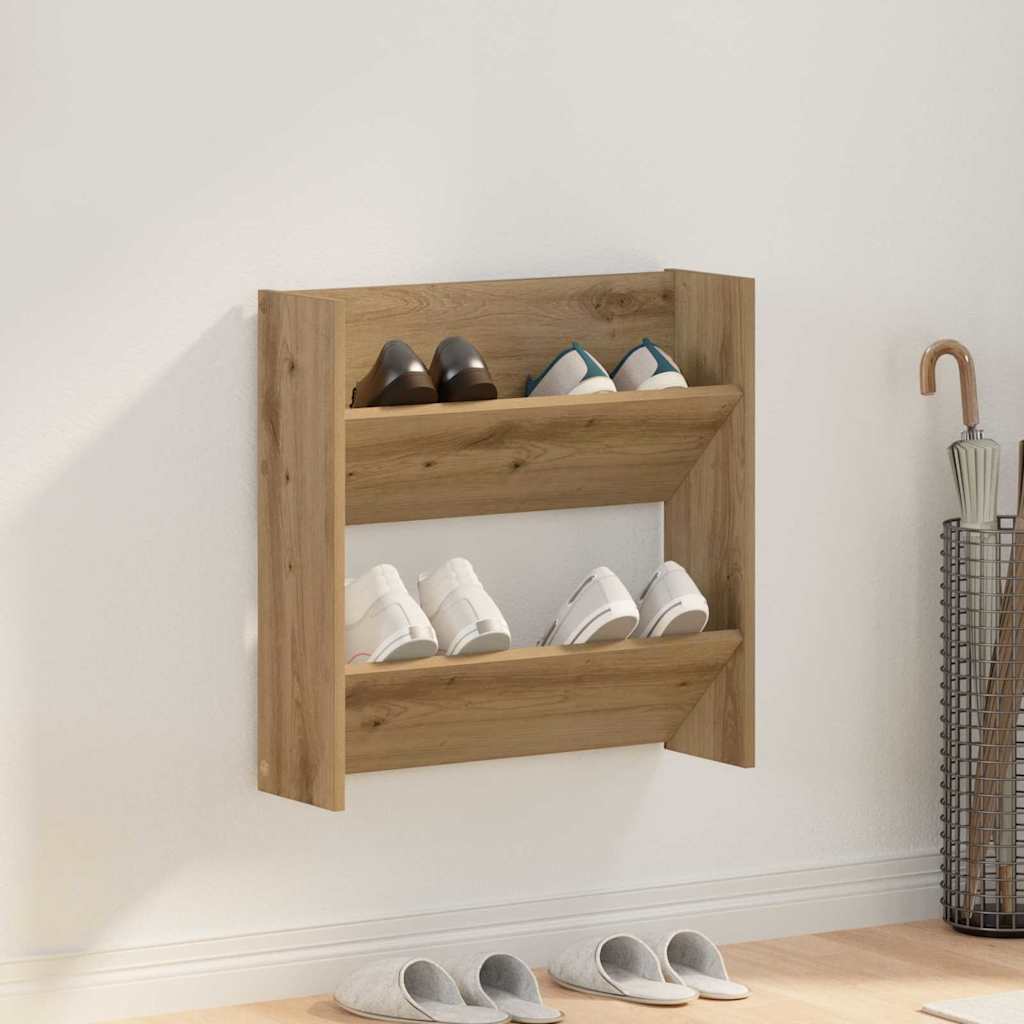 Wand-Schuhschrank - Schuhregal - Schuhablage - Wandmontage - 60 x 18 x 60 cm