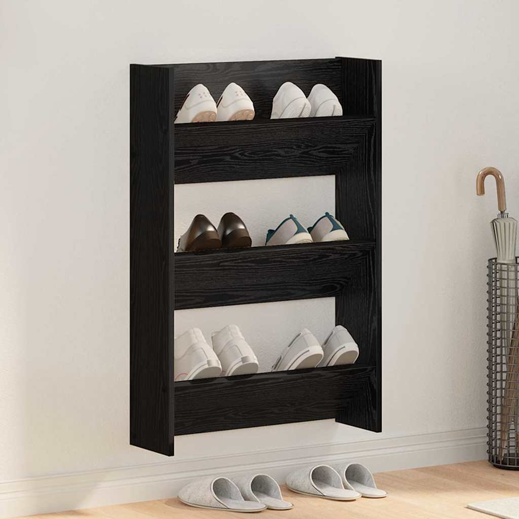 Moderner Wand-Schuhschrank mit offener Regalstruktur - Schuhregal - 60x18x90 cm