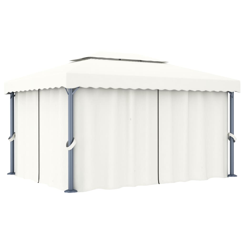 Großer stabiler Gartenpavillon - Pavillon mit Doppeldach - inkl. Seitenteilen