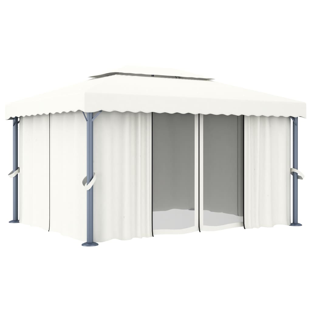Großer stabiler Gartenpavillon - Pavillon mit Doppeldach - inkl. Seitenteilen