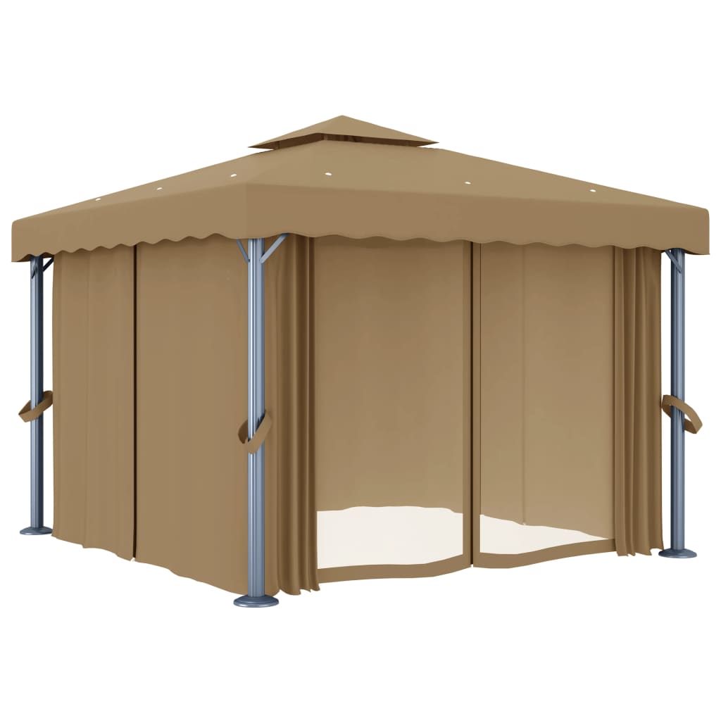 Gartenpavillon - Pavillon mit Doppeldach - Partyzelt - Terrassenpavillon - Alu