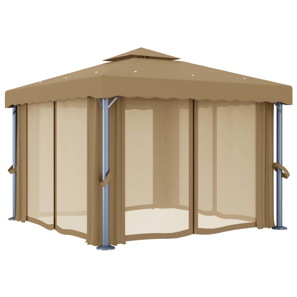 Gartenpavillon - Pavillon mit Doppeldach - Partyzelt - Terrassenpavillon - Alu