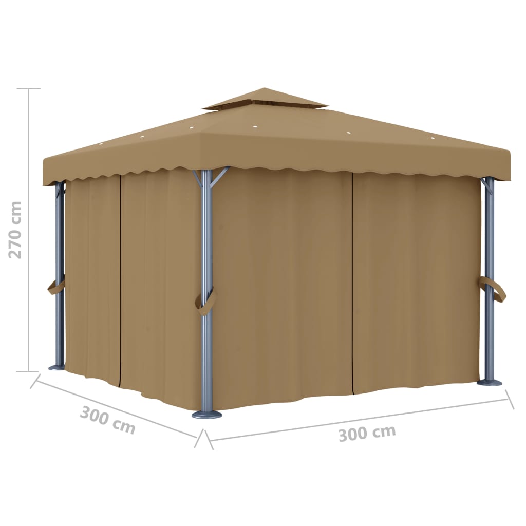 Gartenpavillon - Pavillon mit Doppeldach - Partyzelt - Terrassenpavillon - Alu