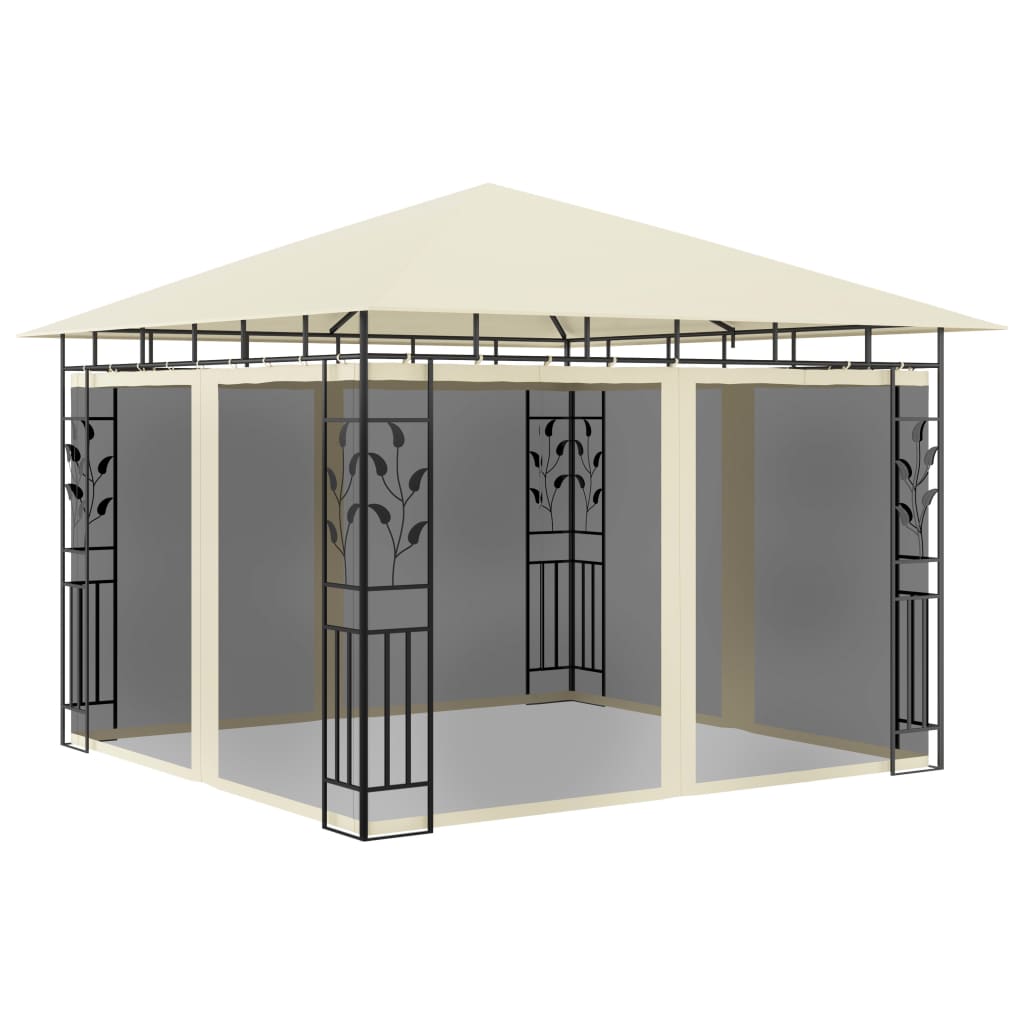 Gartenpavillon mit Moskitonetzen und Solarbeleuchtung für Garten und Terrasse