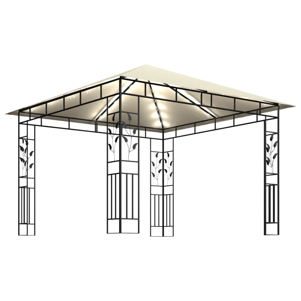 Gartenpavillon mit Moskitonetzen und Solarbeleuchtung für Garten und Terrasse