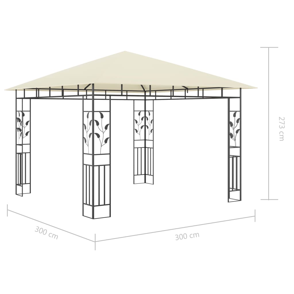Gartenpavillon mit Moskitonetzen und Solarbeleuchtung für Garten und Terrasse