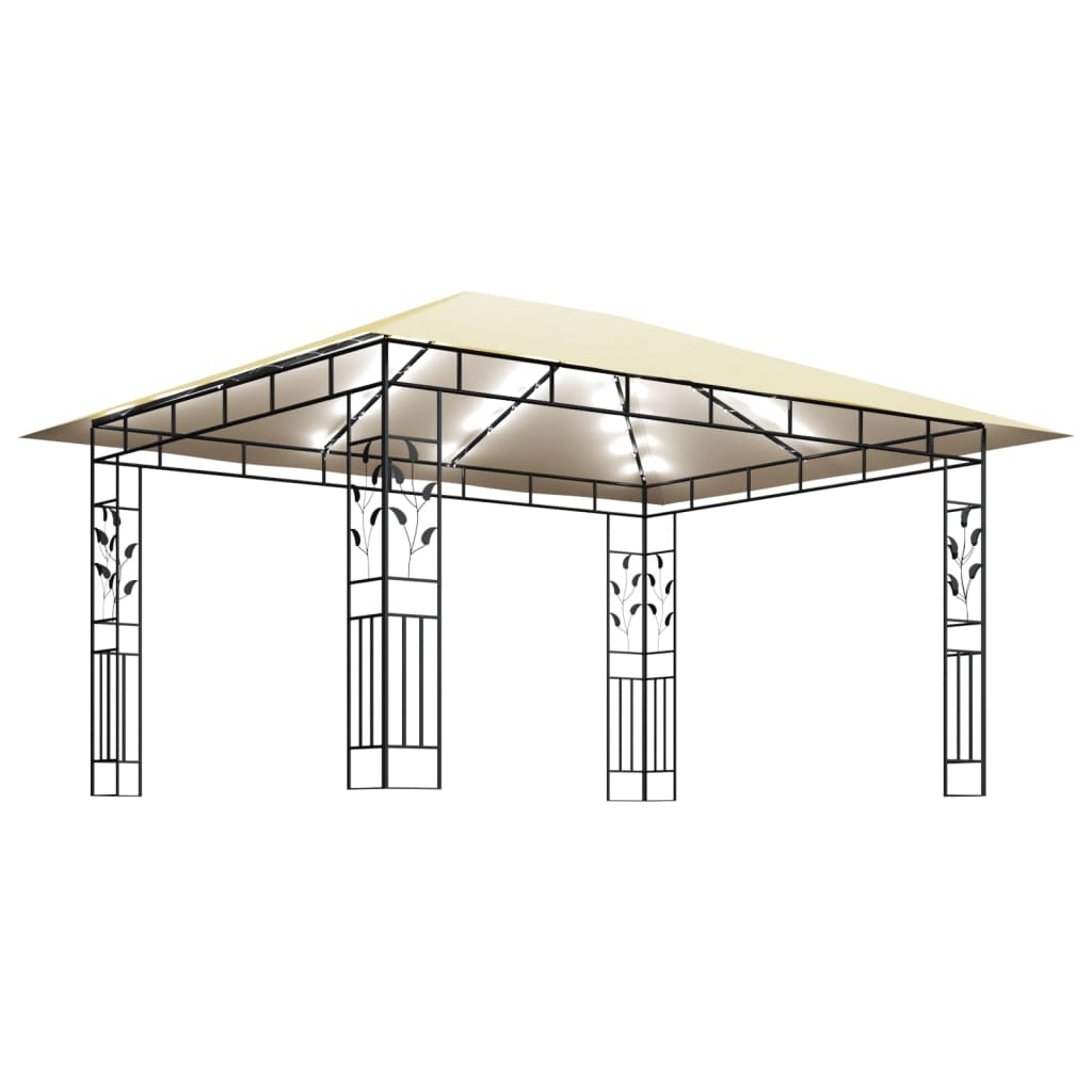 TOP Gartenpavillon mit Moskitonetzen und LED-Beleuchtung - Grillecke - Partyzelt