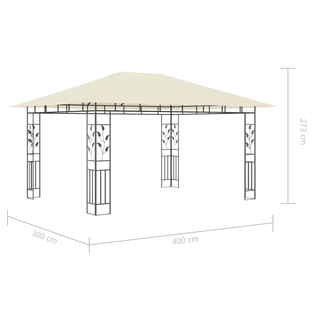 TOP Gartenpavillon mit Moskitonetzen und LED-Beleuchtung - Grillecke - Partyzelt