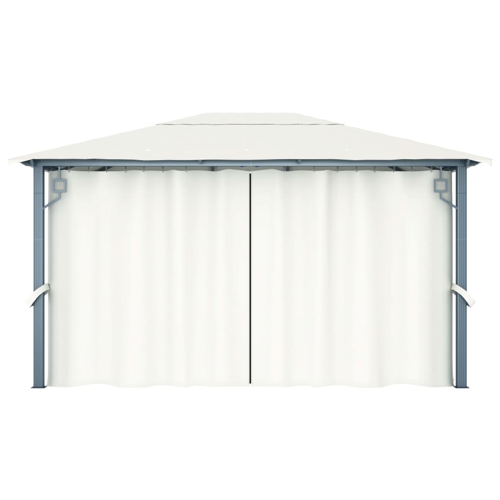 Gartenpavillon mit Solarbeleuchtung - Partyzelt - Terrassenpavillon - 4 x 3 m