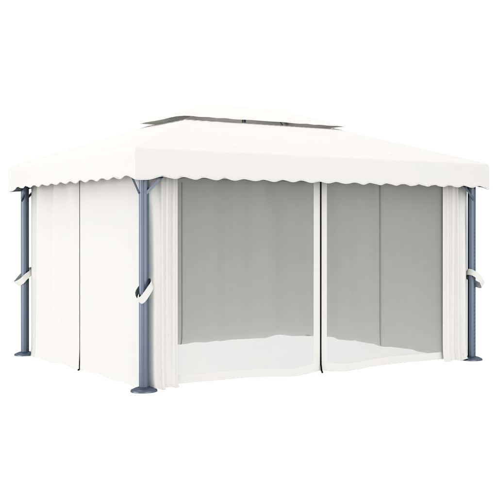 Eleganter Gartenpavillon mit Doppeldach - LED-Leuchten - Pavillon - Gartenzelt
