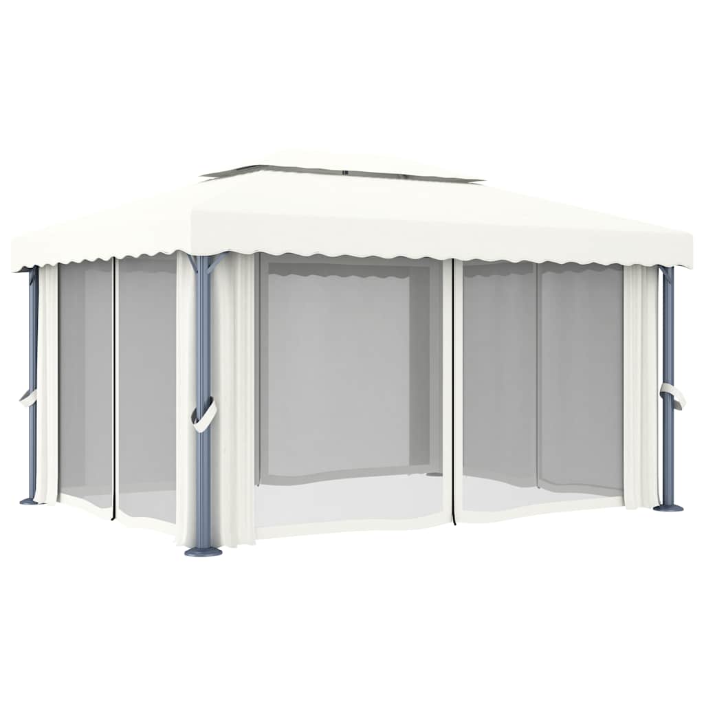 Eleganter Gartenpavillon mit Doppeldach - LED-Leuchten - Pavillon - Gartenzelt