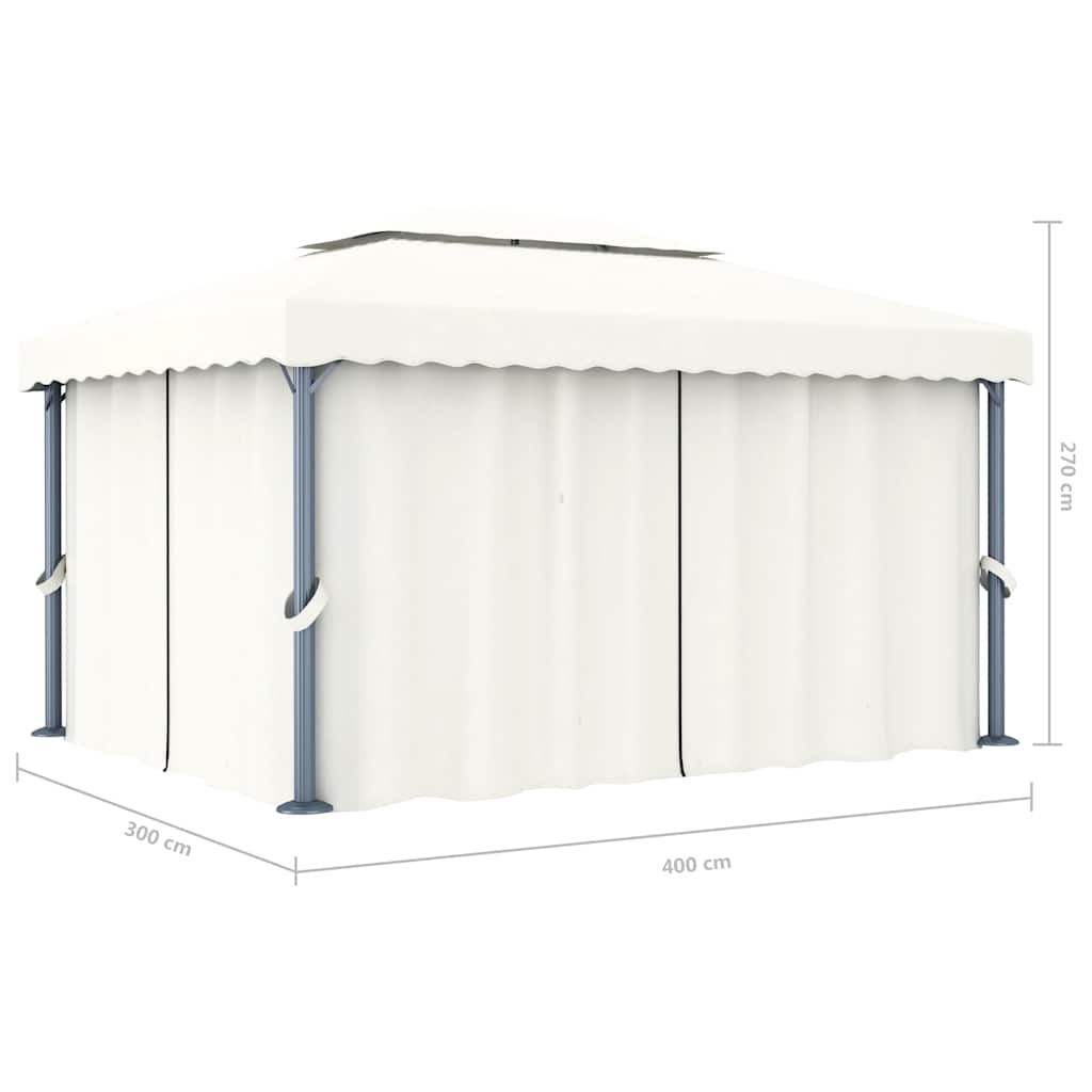 Eleganter Gartenpavillon mit Doppeldach - LED-Leuchten - Pavillon - Gartenzelt