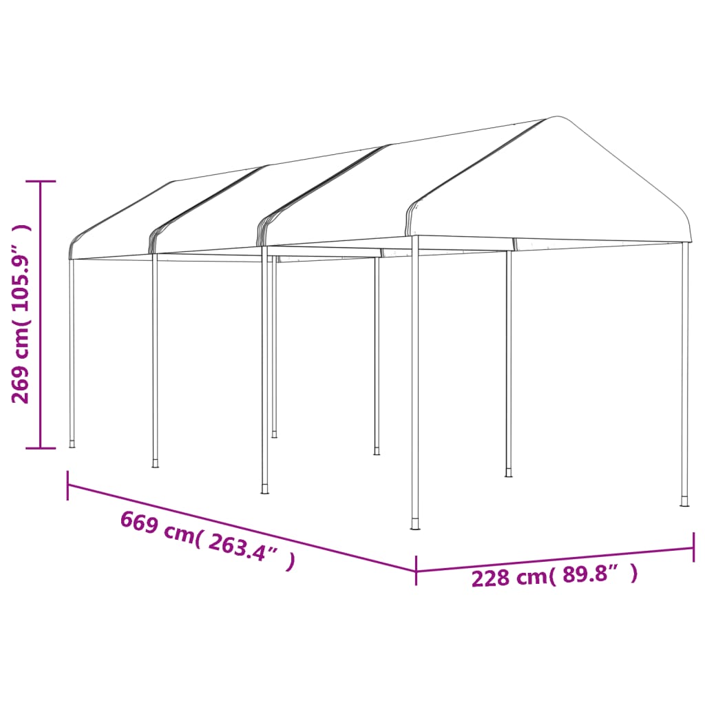 Toller Gartenpavillon - Sonnenschutz mit PE-Dach - Marktstand - Outdoorpavillon