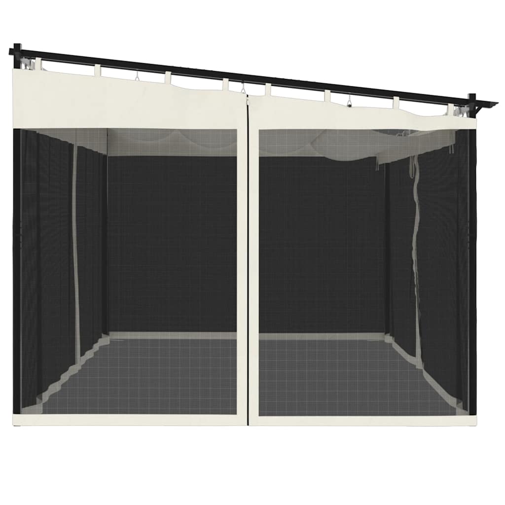 Terrassenpavillon mit einziehbarem Dach - Gartenpavillon - Alu-Rahmen - 4 x 3 m