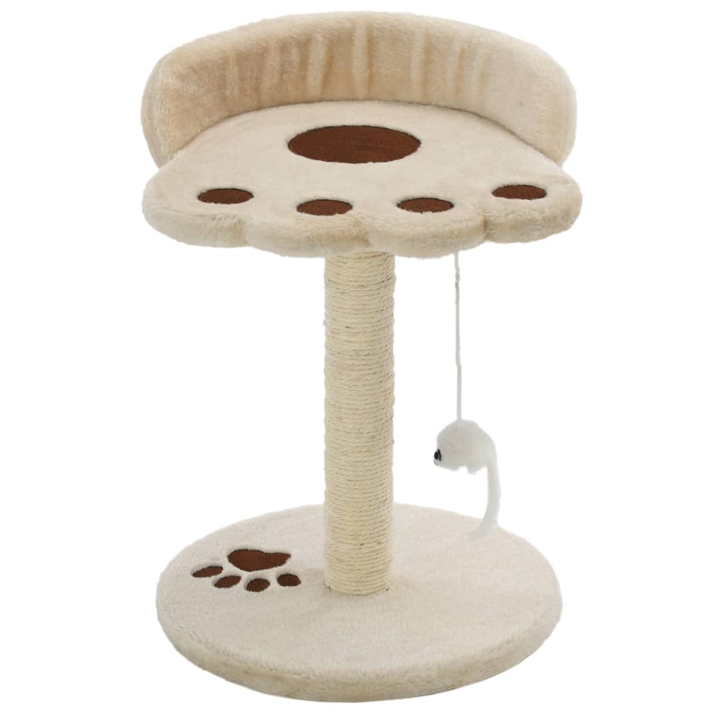 Kleiner Katzenkratzbaum - Kitten - Sisalstamm - Spielmaus - Ruhezone - 40 cm