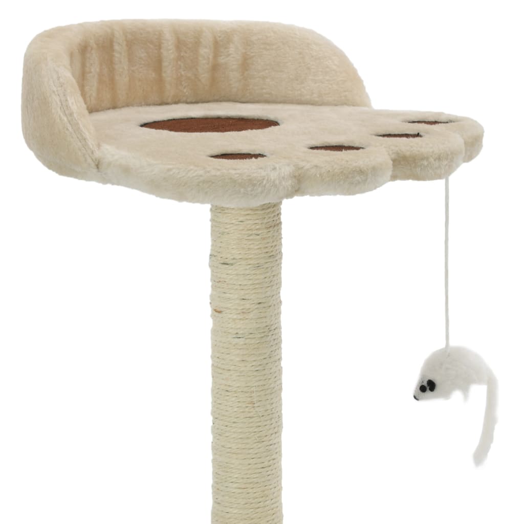 Kleiner Katzenkratzbaum - Kitten - Sisalstamm - Spielmaus - Ruhezone - 40 cm