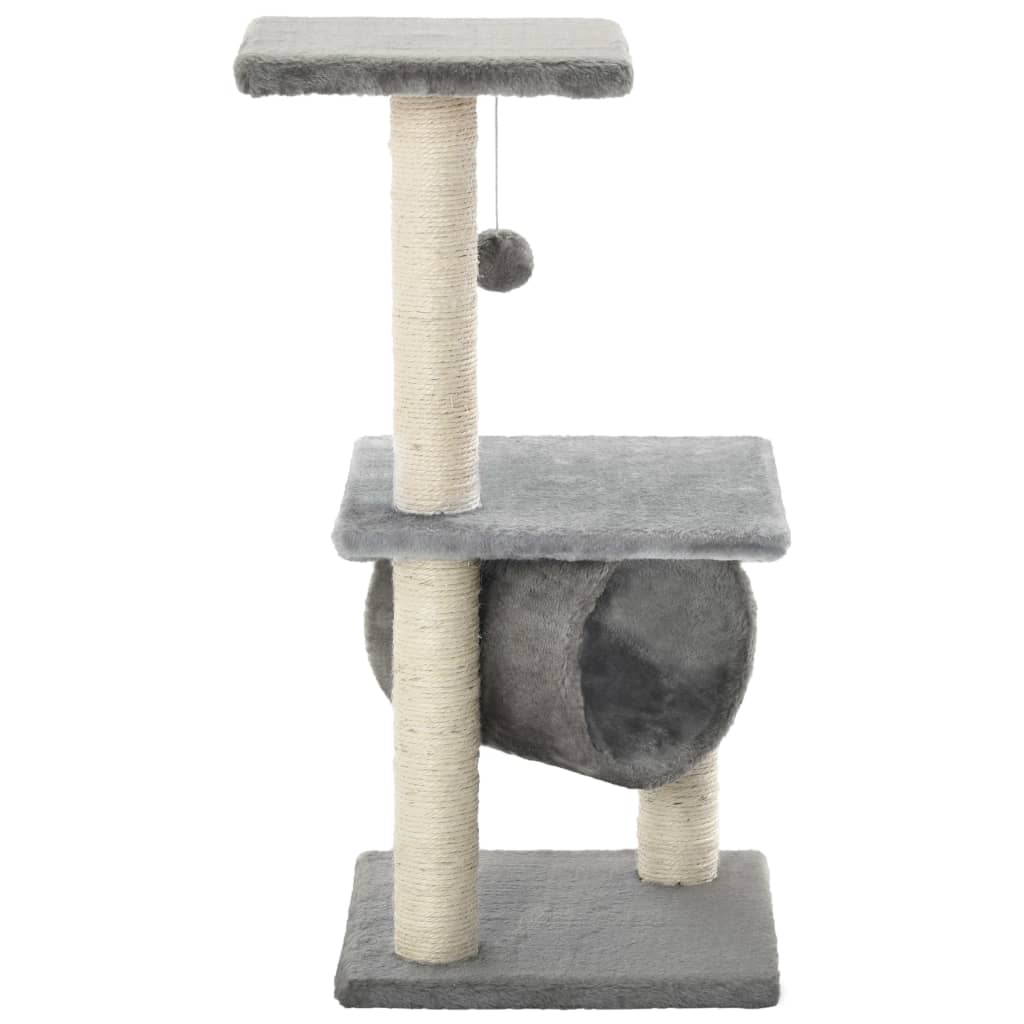 Stabiler Katzenkratzbaum für Kätzchen - Plattformen mit Plüschoberfläche - 65 cm