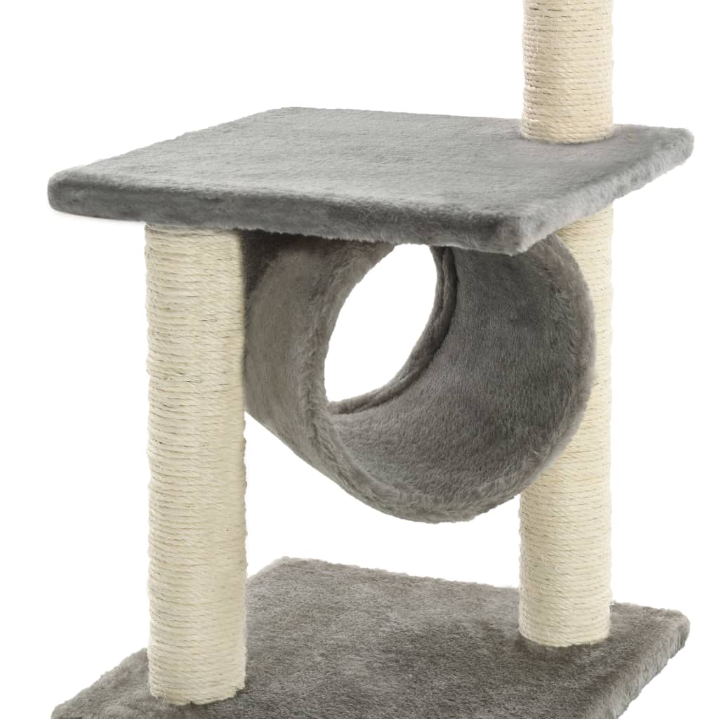 Stabiler Katzenkratzbaum für Kätzchen - Plattformen mit Plüschoberfläche - 65 cm