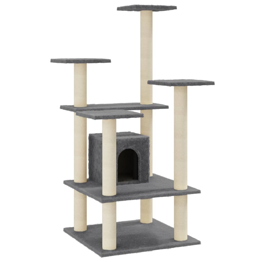 Kratzbaum - Katzenmöbel - Katzenkratzbaum - Spielbaum - Sisal - 60,5x60x110 cm