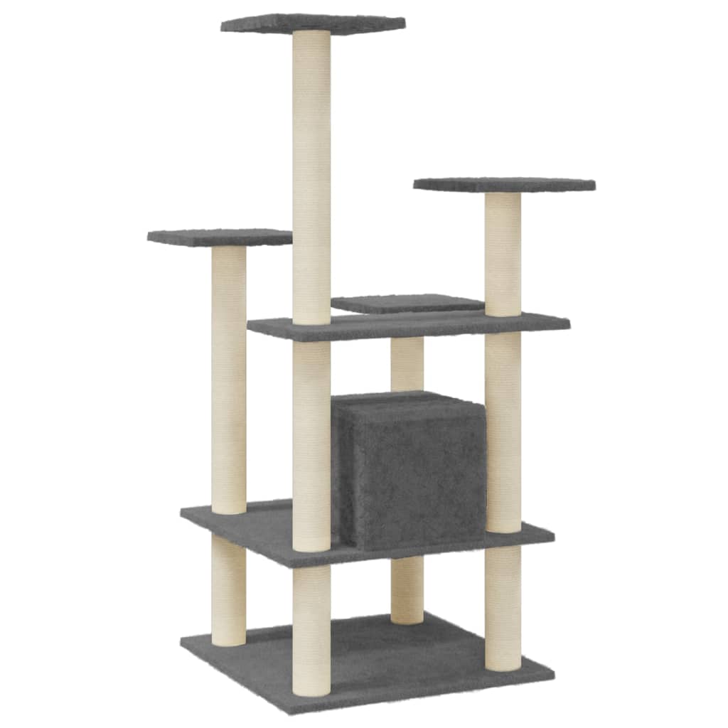 Kratzbaum - Katzenmöbel - Katzenkratzbaum - Spielbaum - Sisal - 60,5x60x110 cm