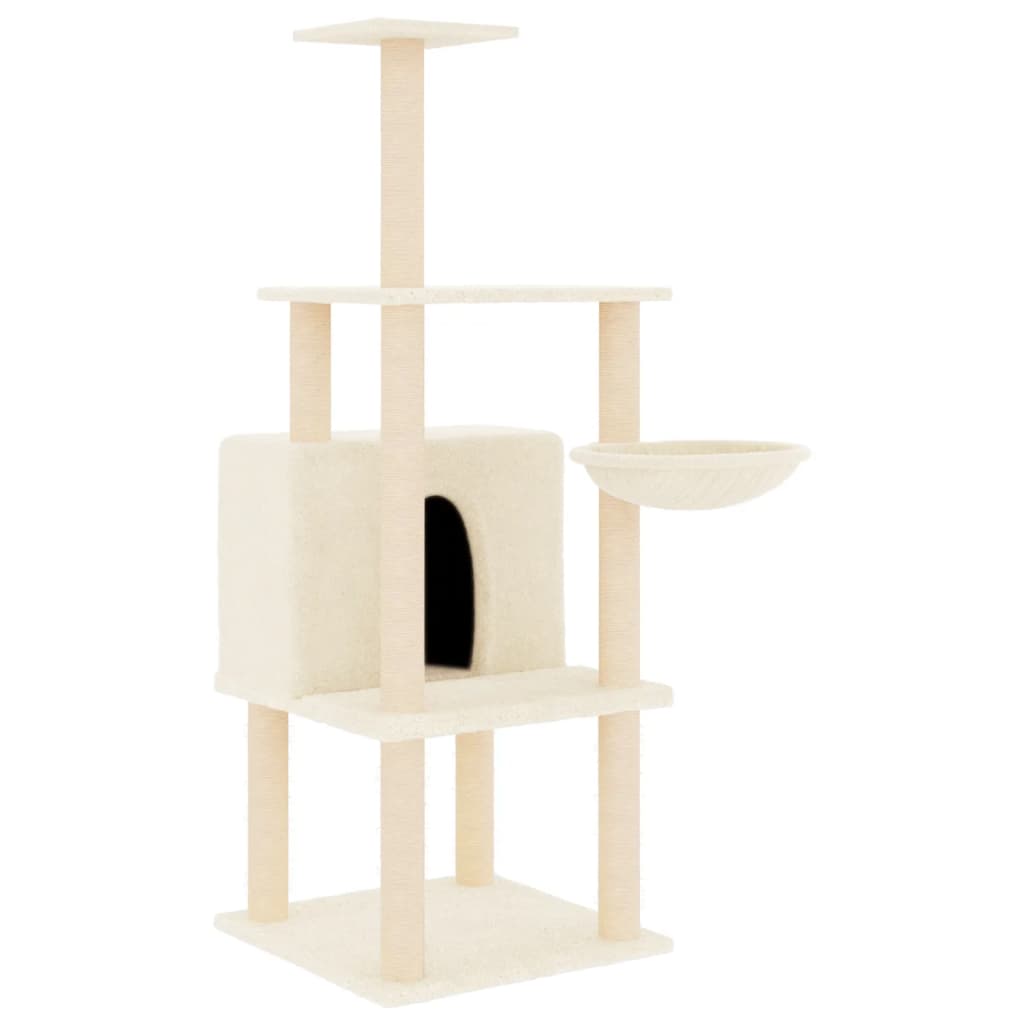 Stabiler Kratzbaum für Katzen - Katzenkratzbaum - Spielturm - mit Kuschelhöhle