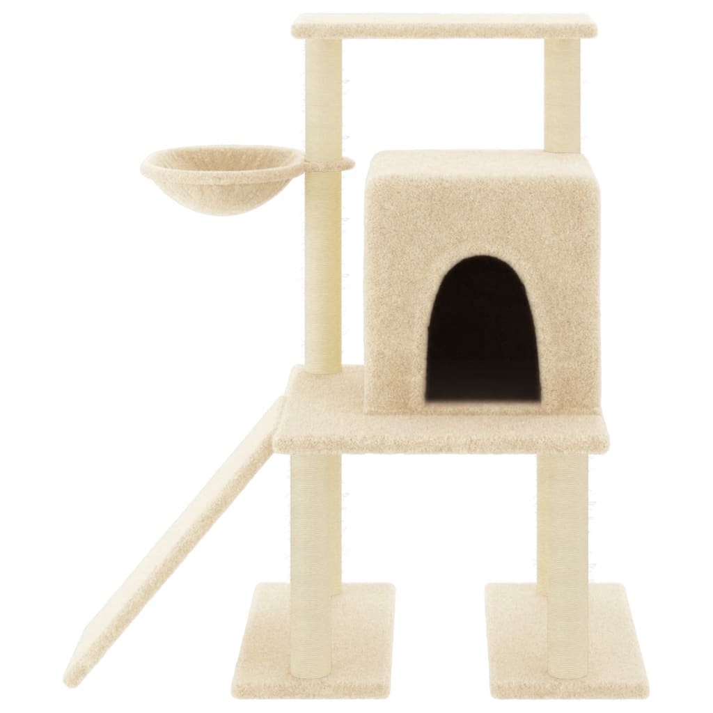 Katzenkratzbaum mit Höhle, Rampe, Korb und Liegefläche - Katzenmöbel - 96,5 cm