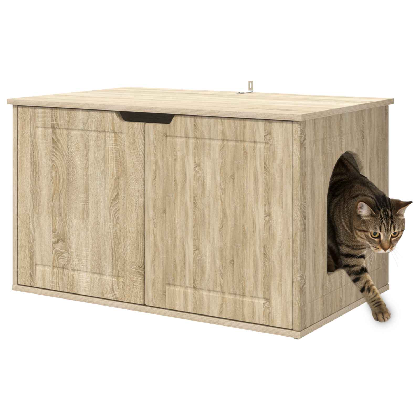 Stilvolles Katzenhaus als diskrete Lösung für Katzenklo - Katzenzubehör - 85x55